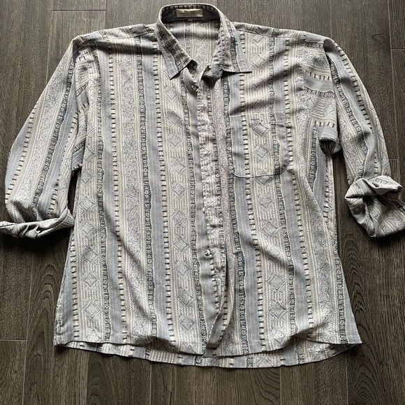 Vintage Caccia Long Sleeve Button-Up Shirt - Picture 1 of 3